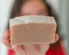 Indigo holding bar of soap