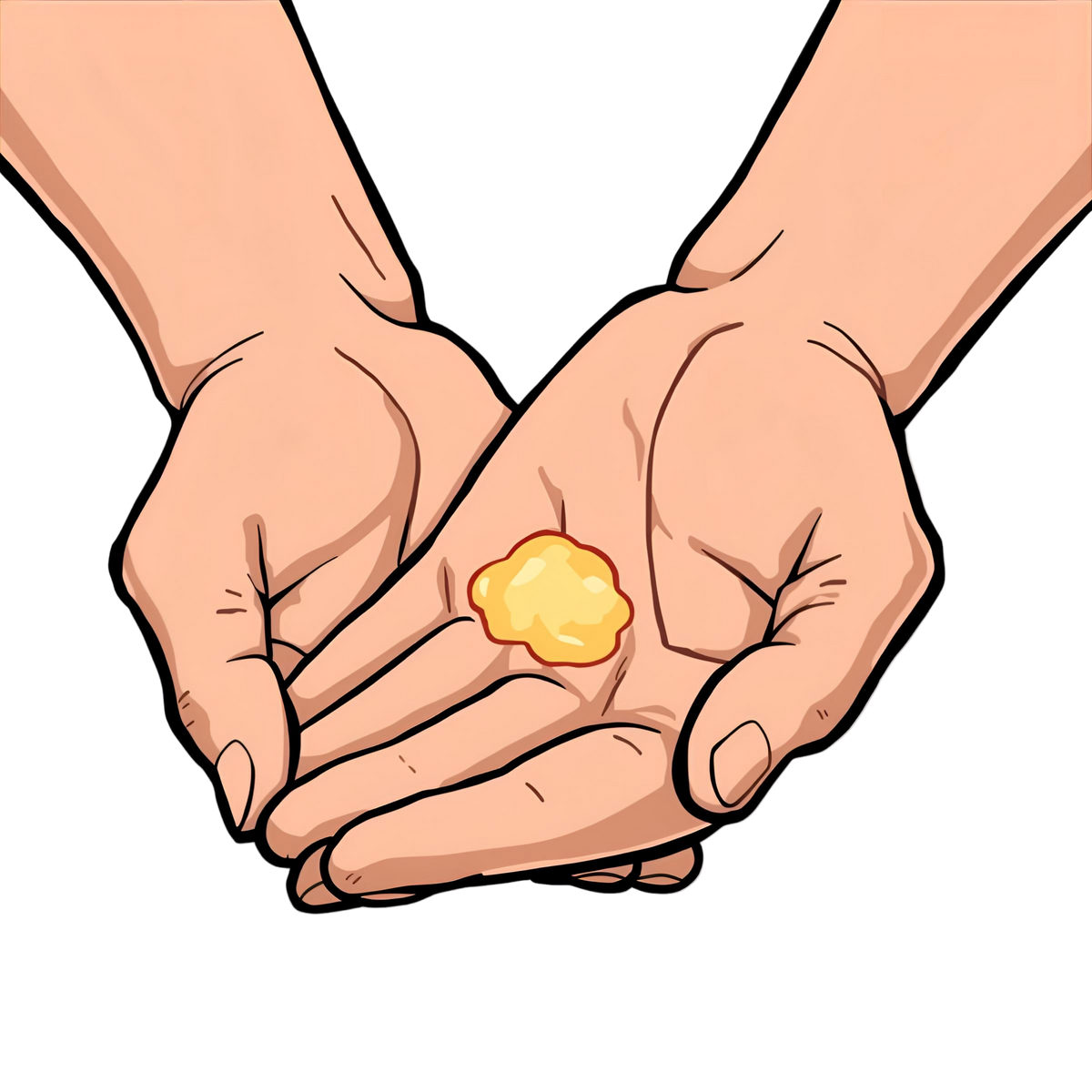 Illustration of hands holding beard balm