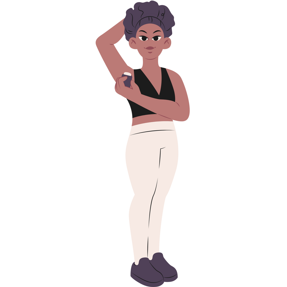 Illustration of a person with a deodorant