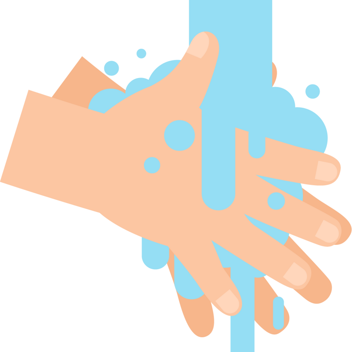 Illustration of hands washing 