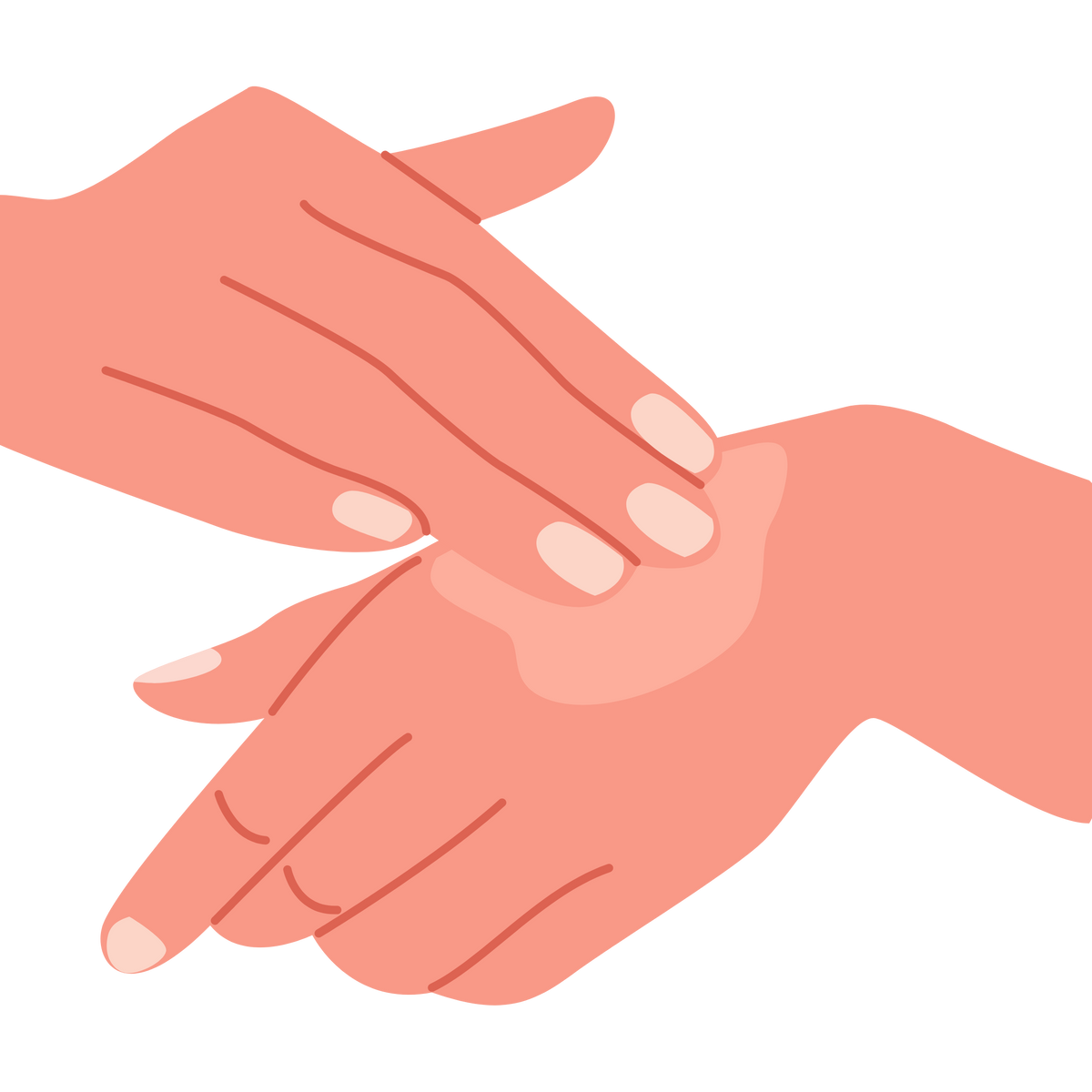 hands rubbing in lotion