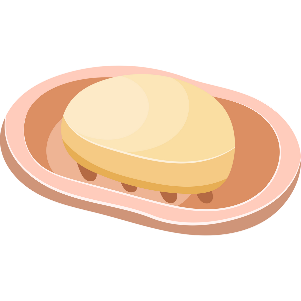 Yellow soap bar on a pink plate with a white background