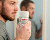 Fletcher smelling Rosemary Mint Natural Deodorant
