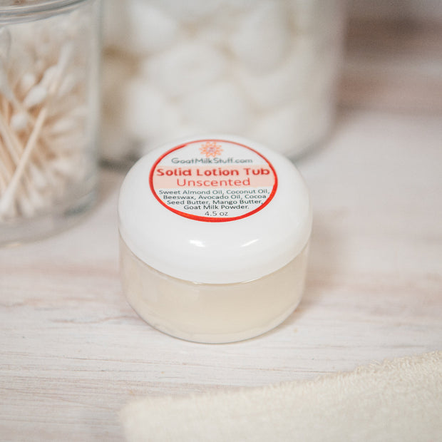 Unscented Solid Goat Milk Lotion Tub