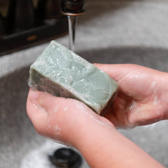 Washing hands with the Nautical Limited Mega Goat Milk Soap