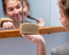 Indigo holding shampoo bar