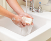 Using Goat Milk Soap to wash hands in the sink