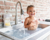 Using goat milk soap for a baby bath