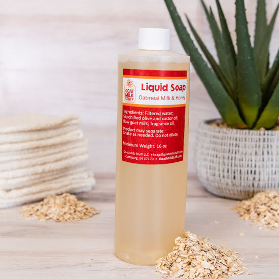 Goat Milk Liquid Soap Oatmeal Milk and Honey Refill